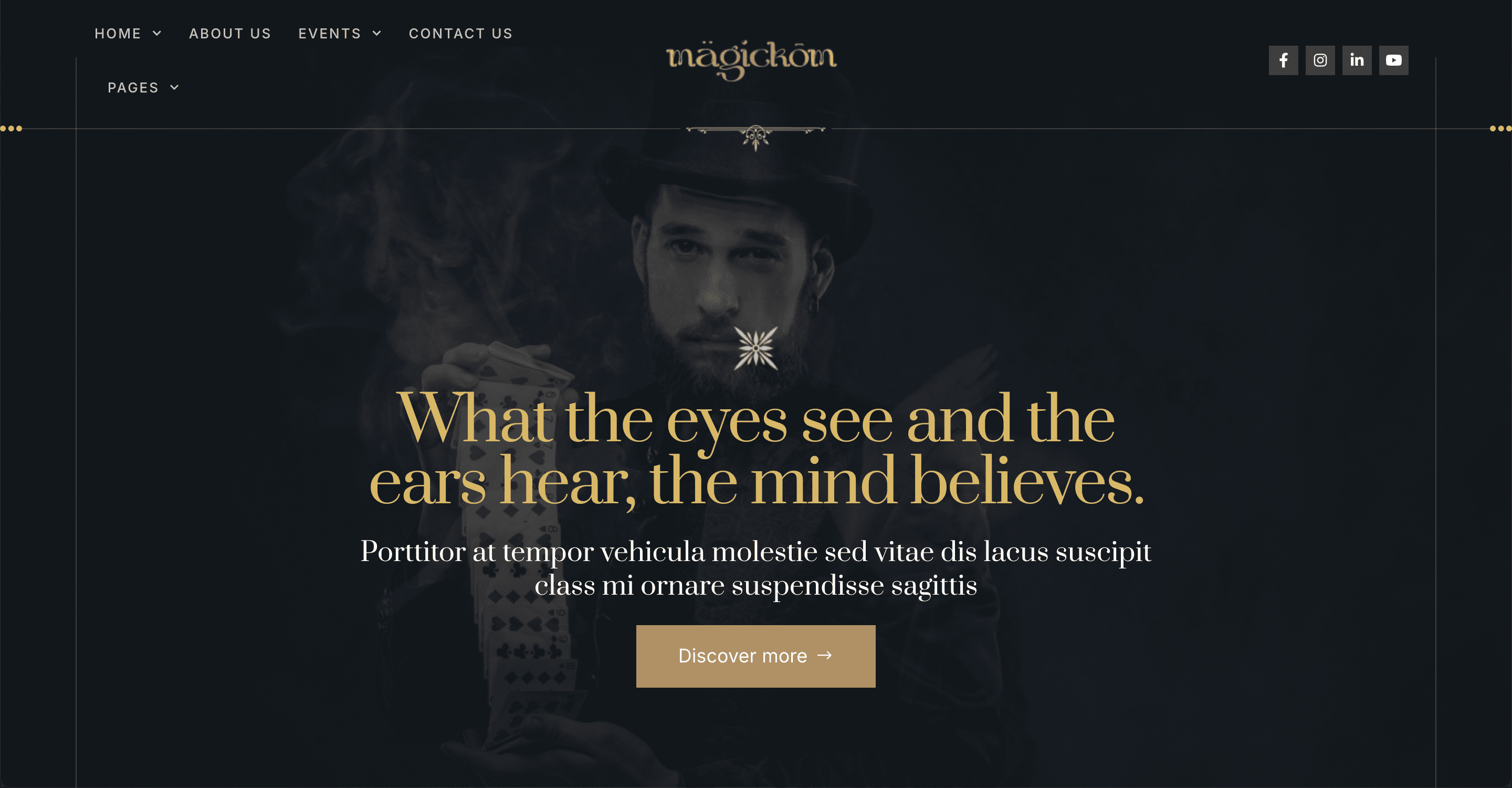 Web Design for Magicians – Example Website Design